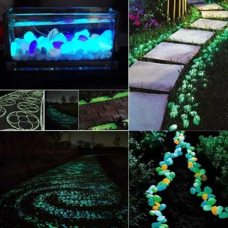 Glowing Dark Garden Pebbles