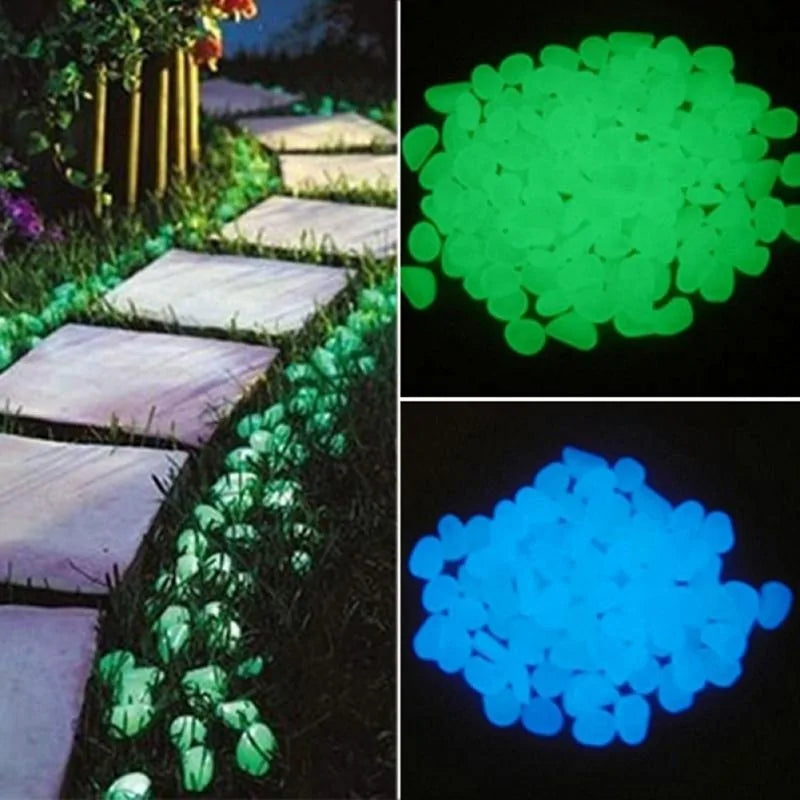 Glowing Dark Garden Pebbles